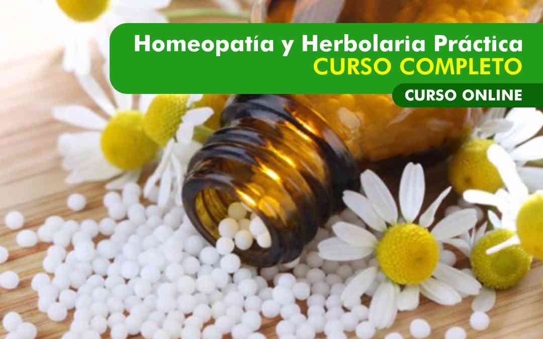 banner del curso HOMEOPATÍA Y HERBOLARIA PRÁCTICA CURSO COMPLETO