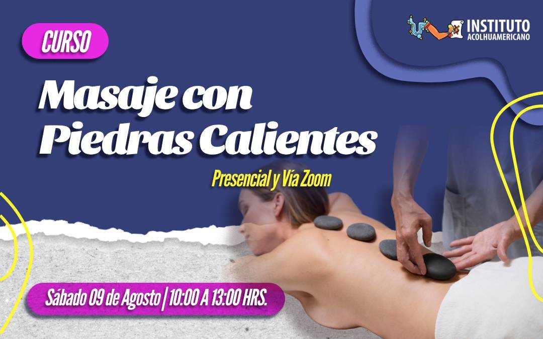 banner del curso: masaje con piedras calientes