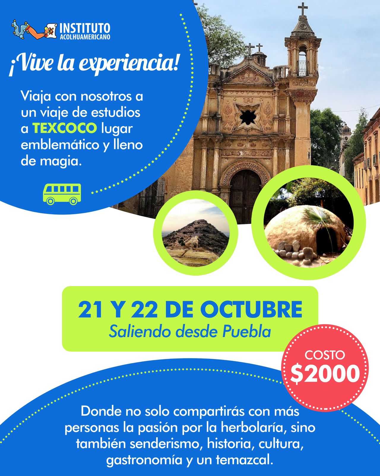 banner del curso: viaje de estudios a texcoco 