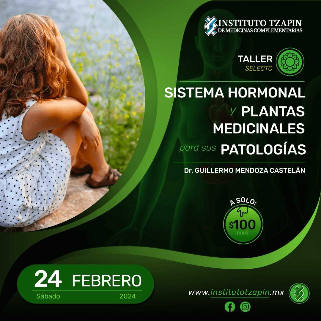 banner del curso: taller selecto: sistema hormonal y plantas medicinales para sus patologías