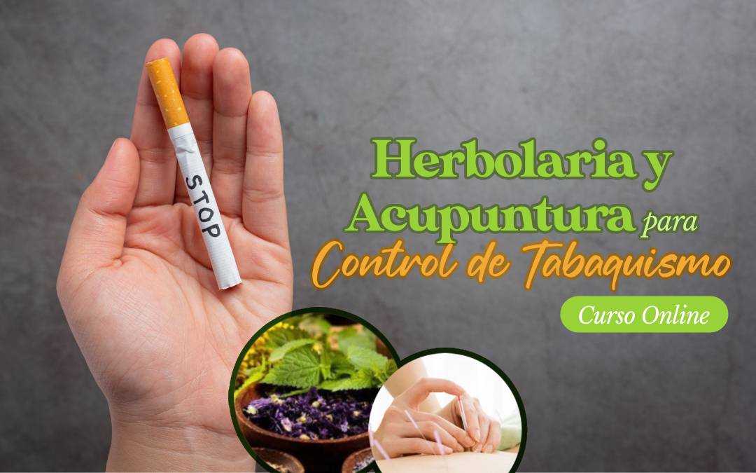 banner del curso: herbolaria y acupuntura para control del tabaquismo