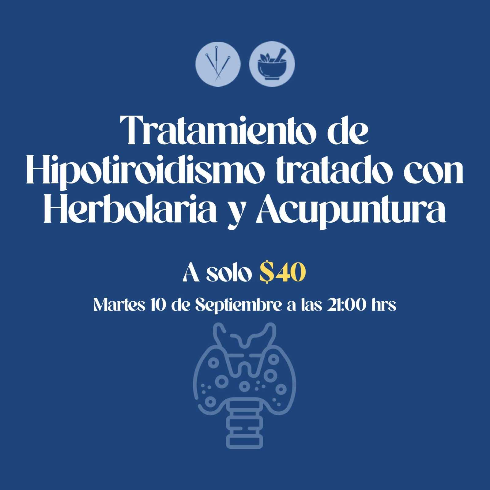 banner del curso: tratamiento del hipotiroidismo con herbolaria y acupuntura