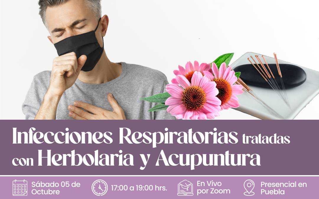 banner del curso: infecciones respiratorias tratadas con herbolaria y acupuntura