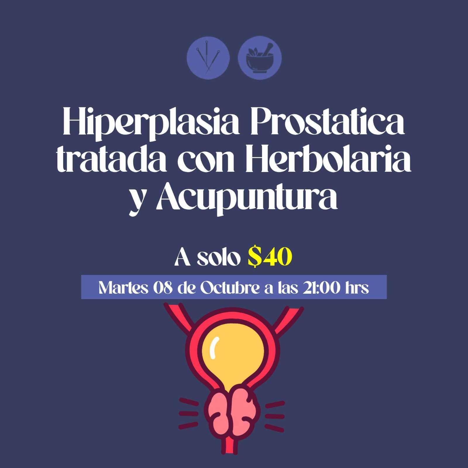 banner del curso: hiperplasia prostatica tratada con herbolaria y acupuntura 