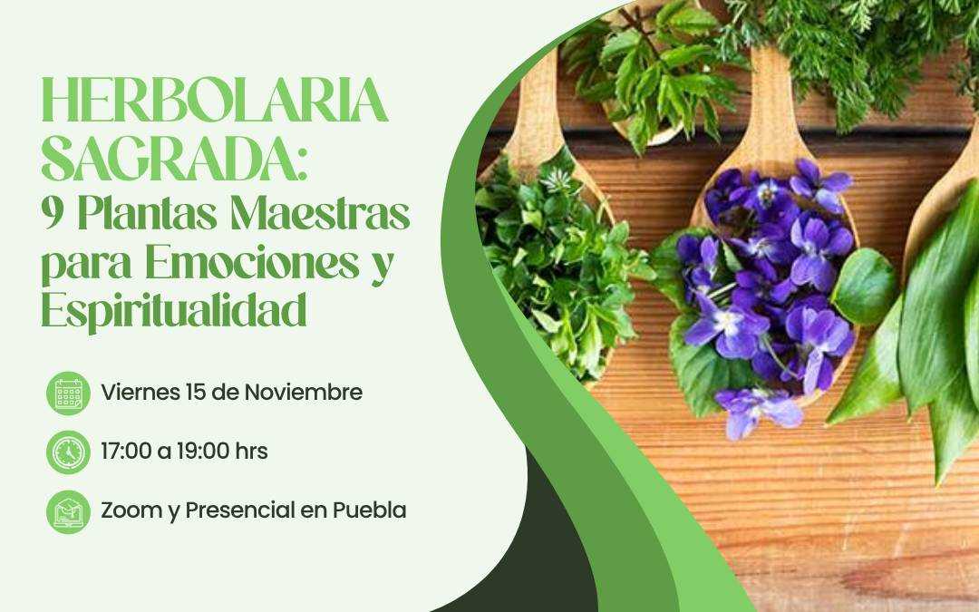 banner del curso: herbolaria sagrada: 9 plantas maestras para emociones y espiritualidad