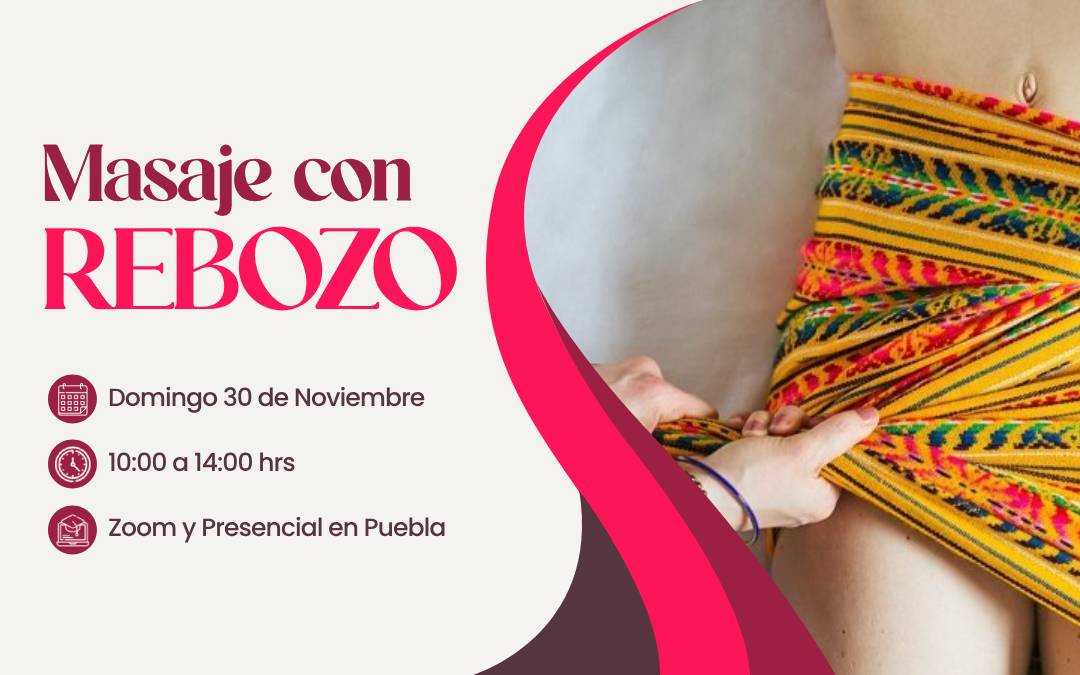 banner del curso: masaje con rebozo