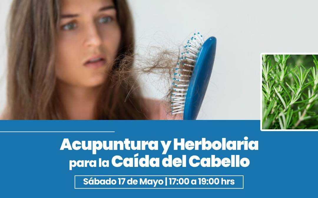 banner del curso: acupuntura y herbolaria para la caída del cabello