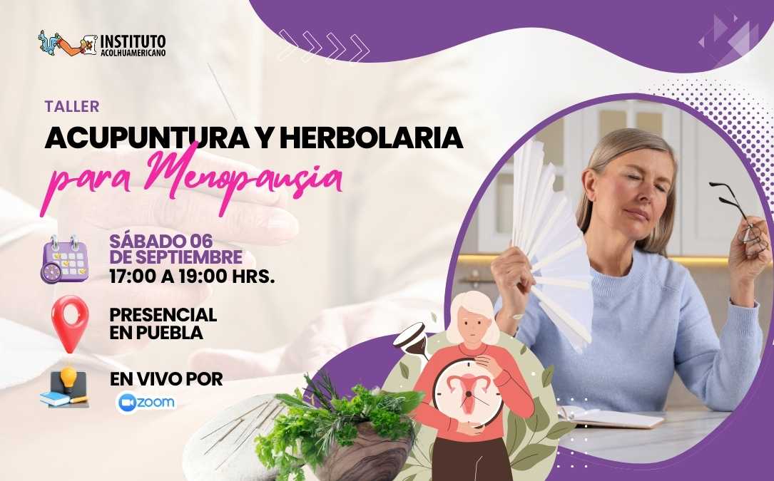 banner del curso: acupuntura y herbolaria para la menopausia