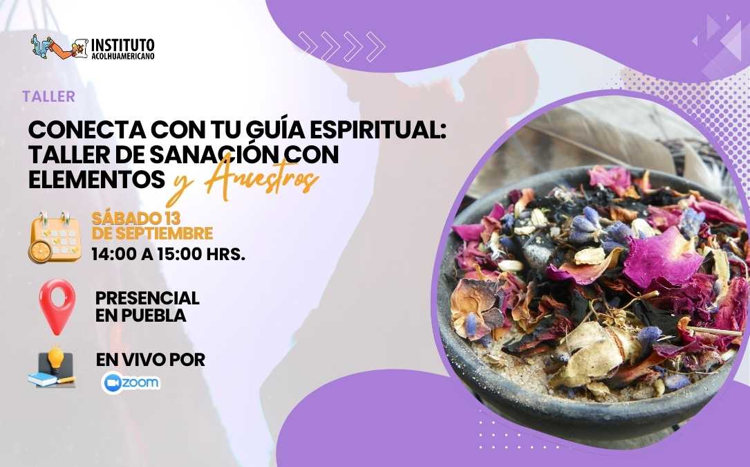 banner del curso: conecta con tu guia espiritual: taller de sanación con elementos y ancestros