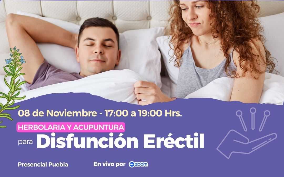 banner del curso: herbolaria y acupuntura para disfunción erectil 