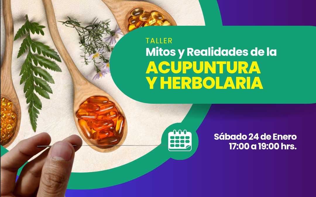 banner del curso: mitos y realidades de la acupuntura y herbolaria