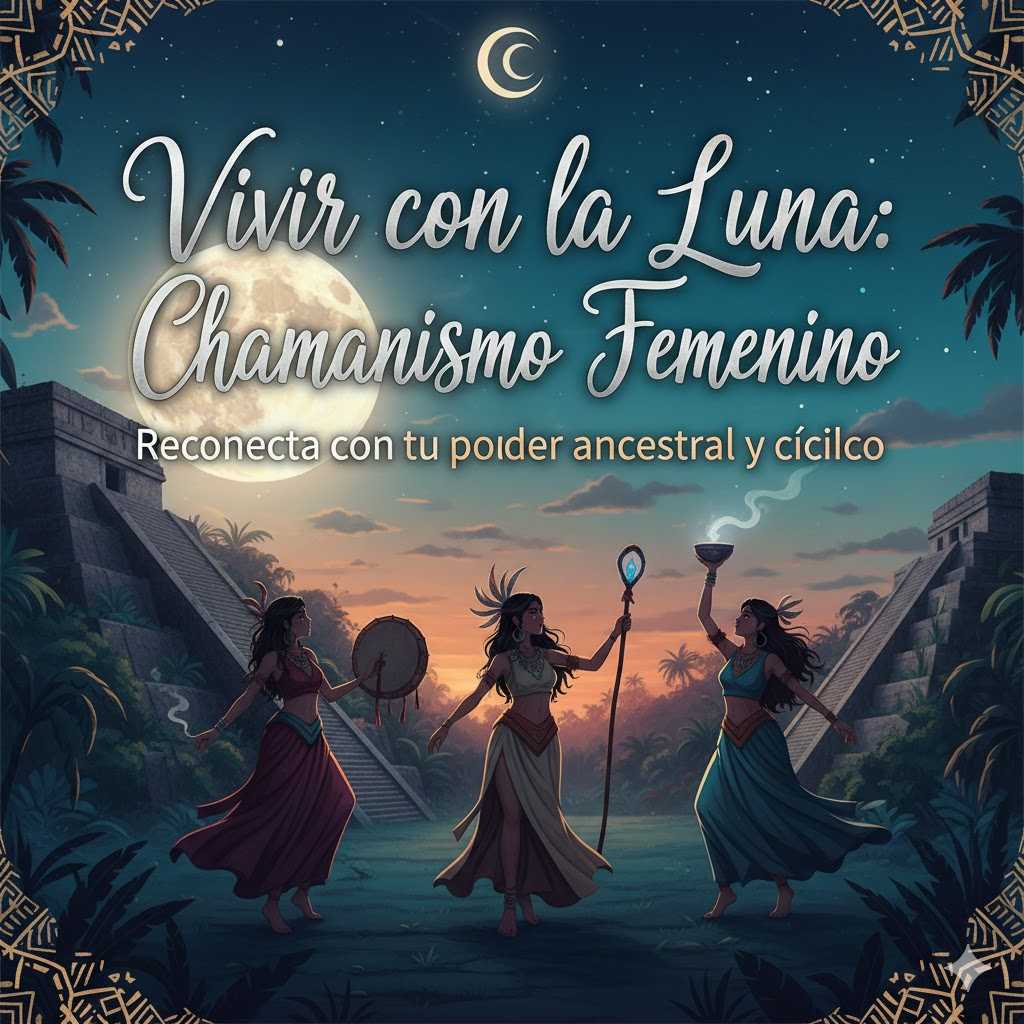banner del curso Vivir con la luna: Chamanismo femenino