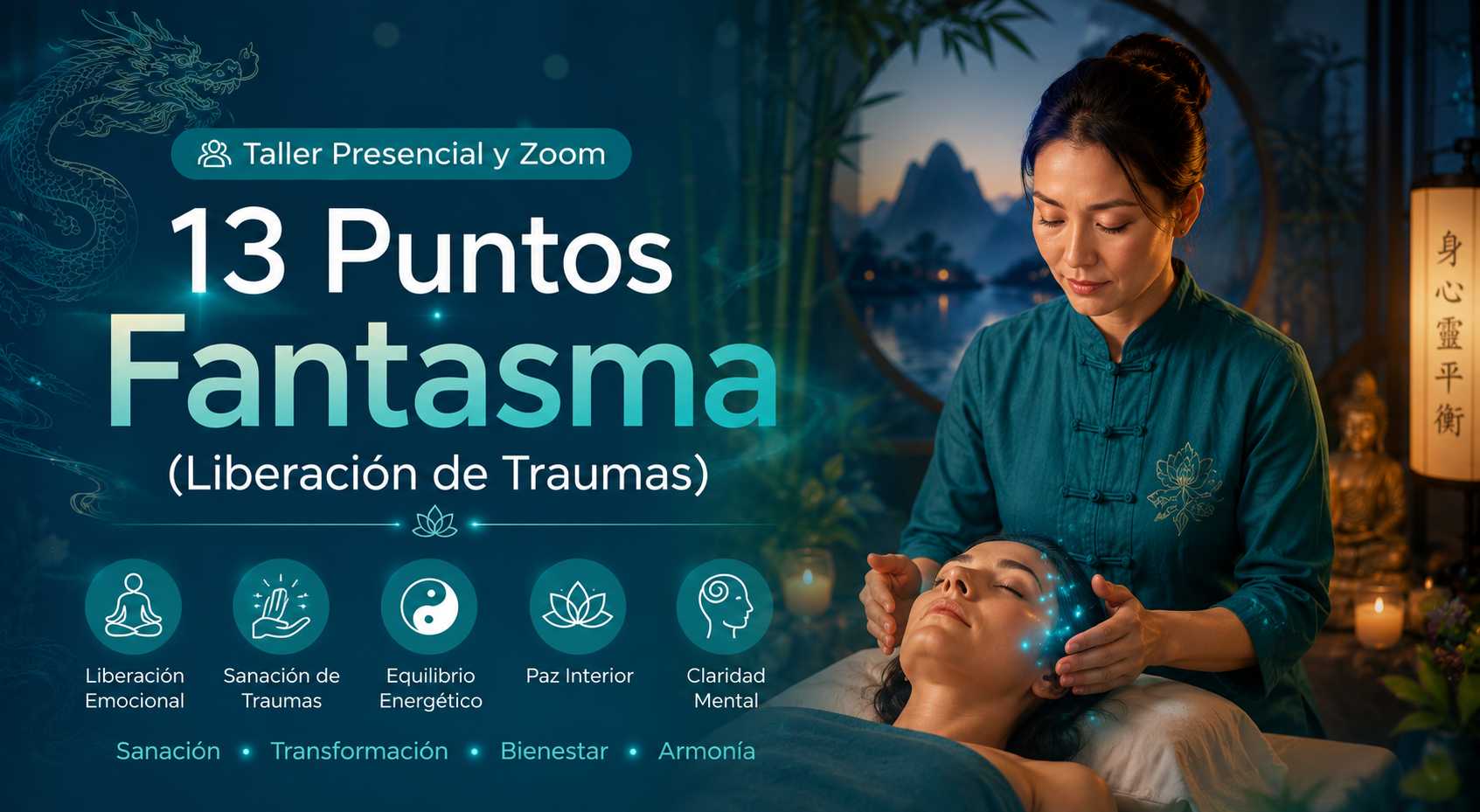 banner del curso: 13 puntos fantasma de sun si miau (liberacion de traumas)