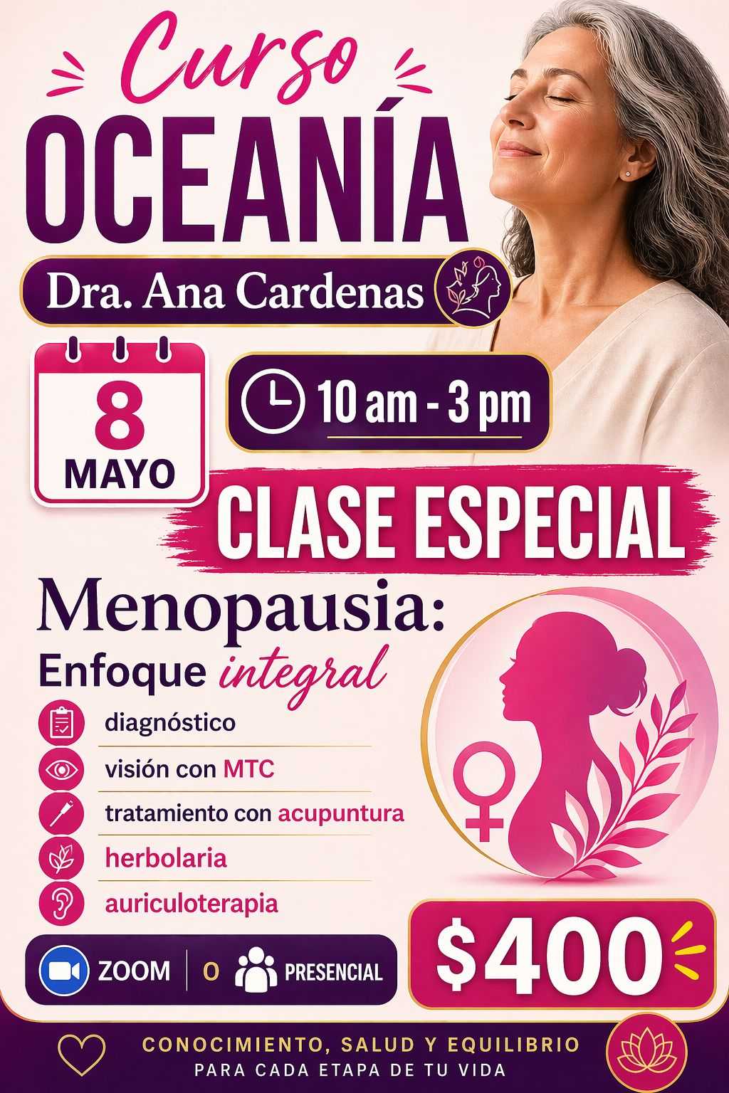 banner del curso: menopausia enfoque integral