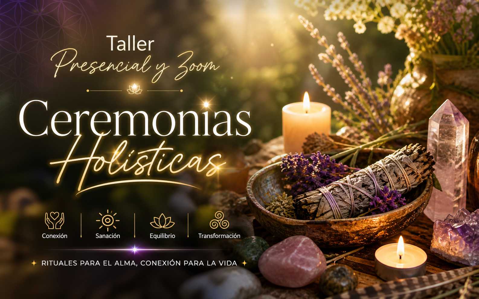 banner del curso: ceremonias holísticas 