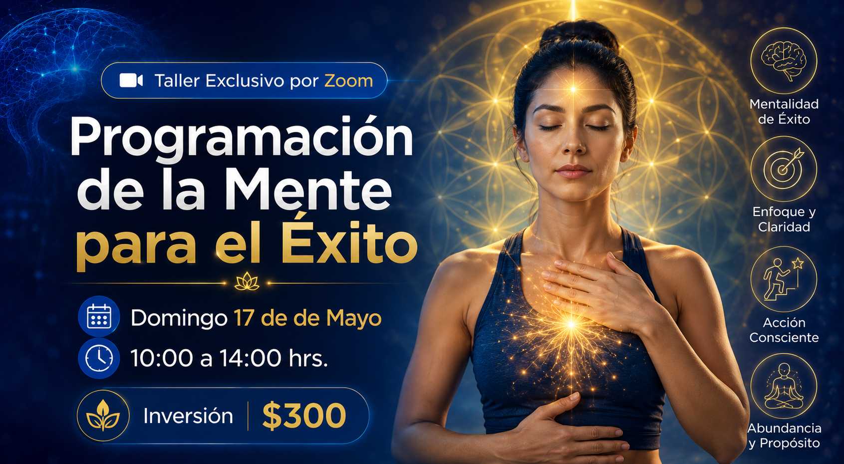 banner del curso: programación de la mente para el éxito 