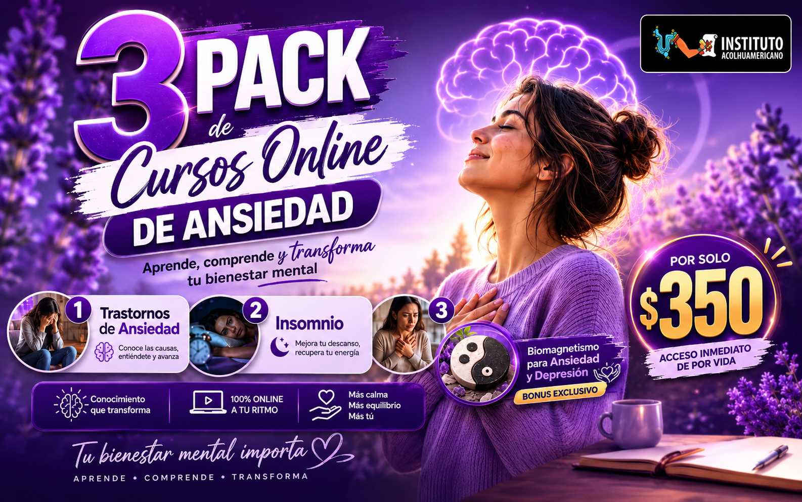 banner del curso: ansiedad (3 pack)