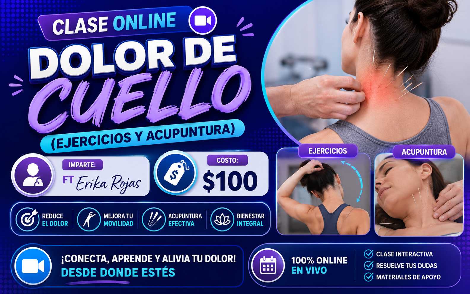 banner del curso: dolor de cuello (ejercicios y acupuntura)