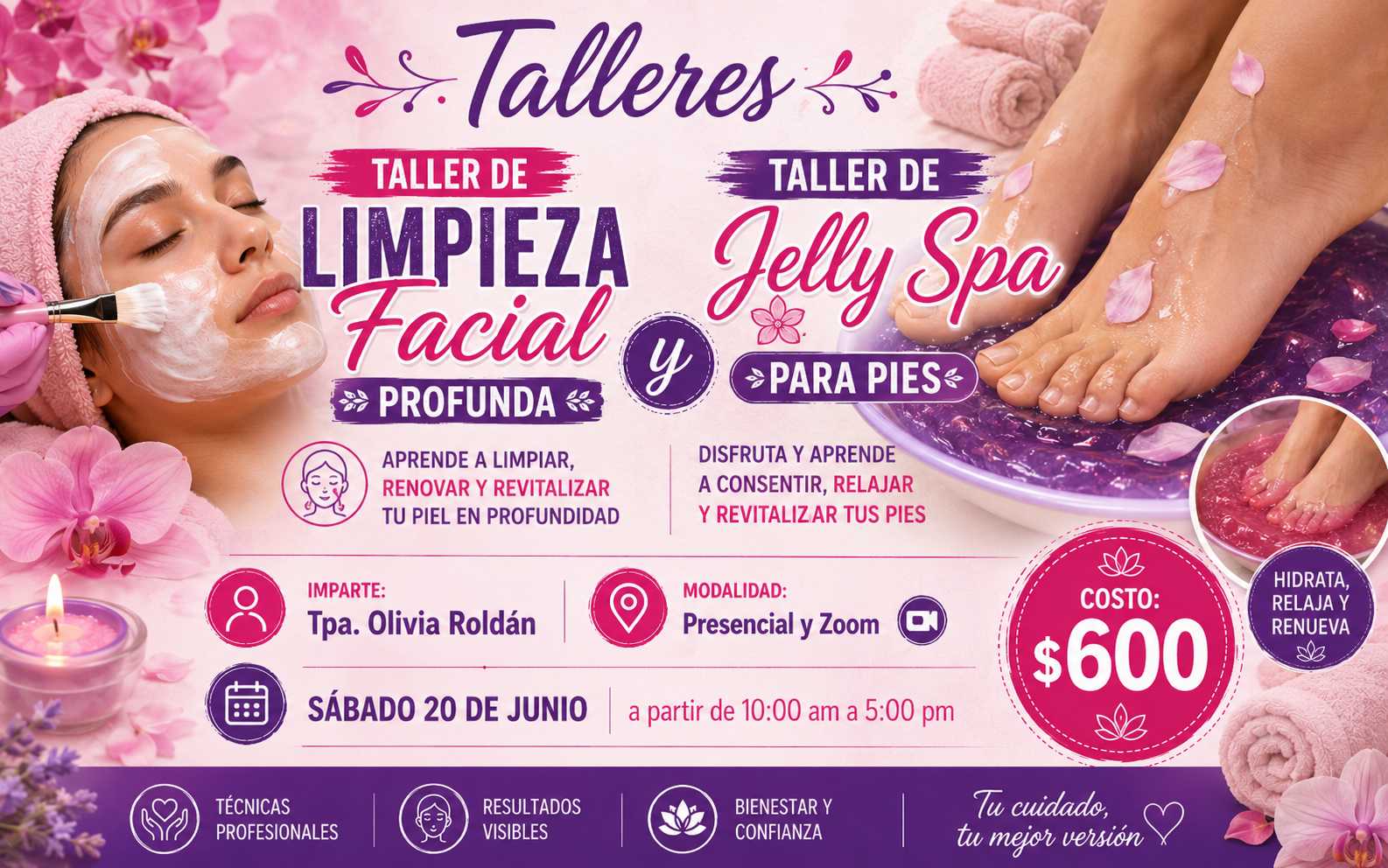 banner del curso: limpieza facial profunda / jelly spa