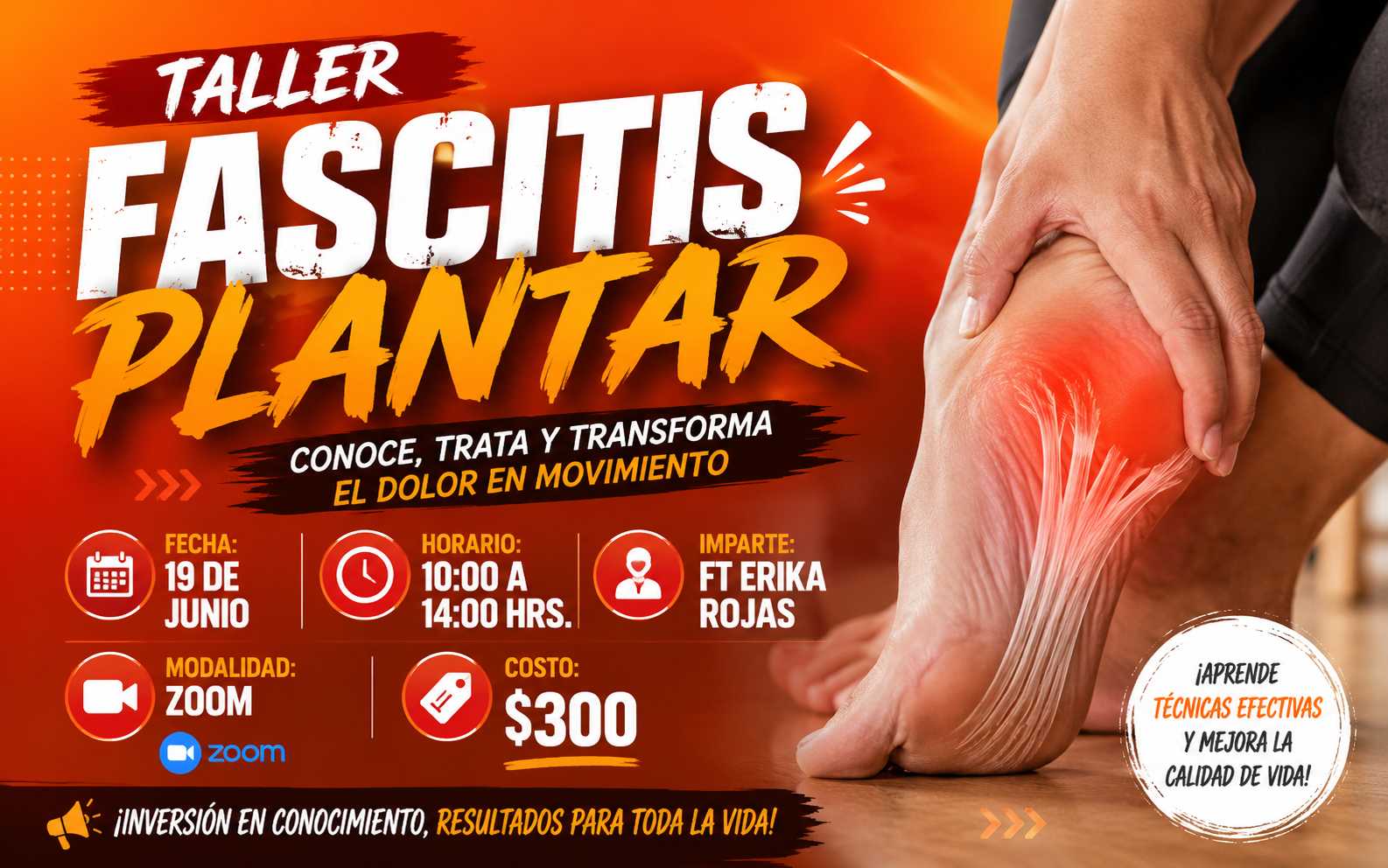 banner del curso: fascitis plantar /escoleosis