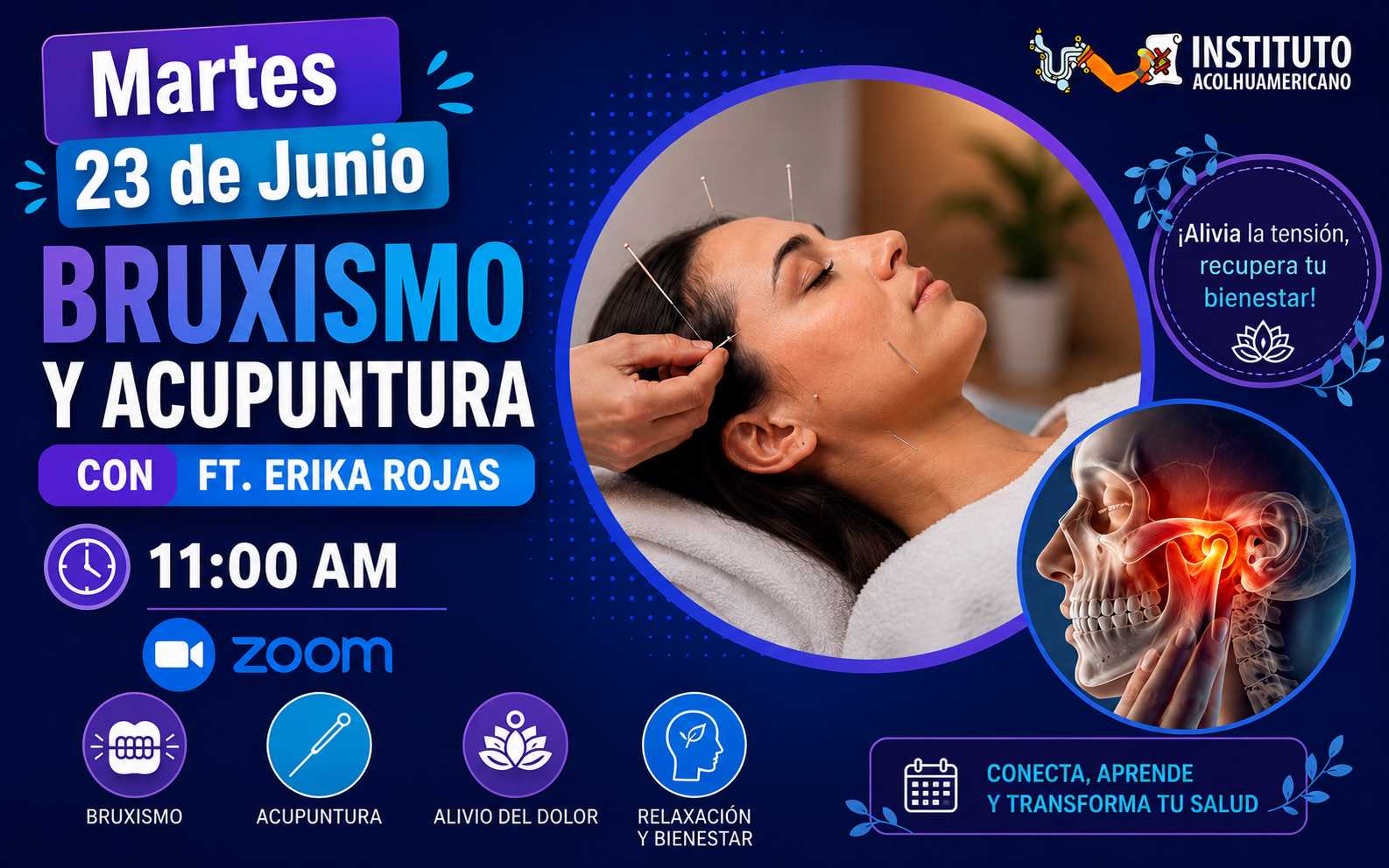 banner del curso: bruxismo y acupuntura