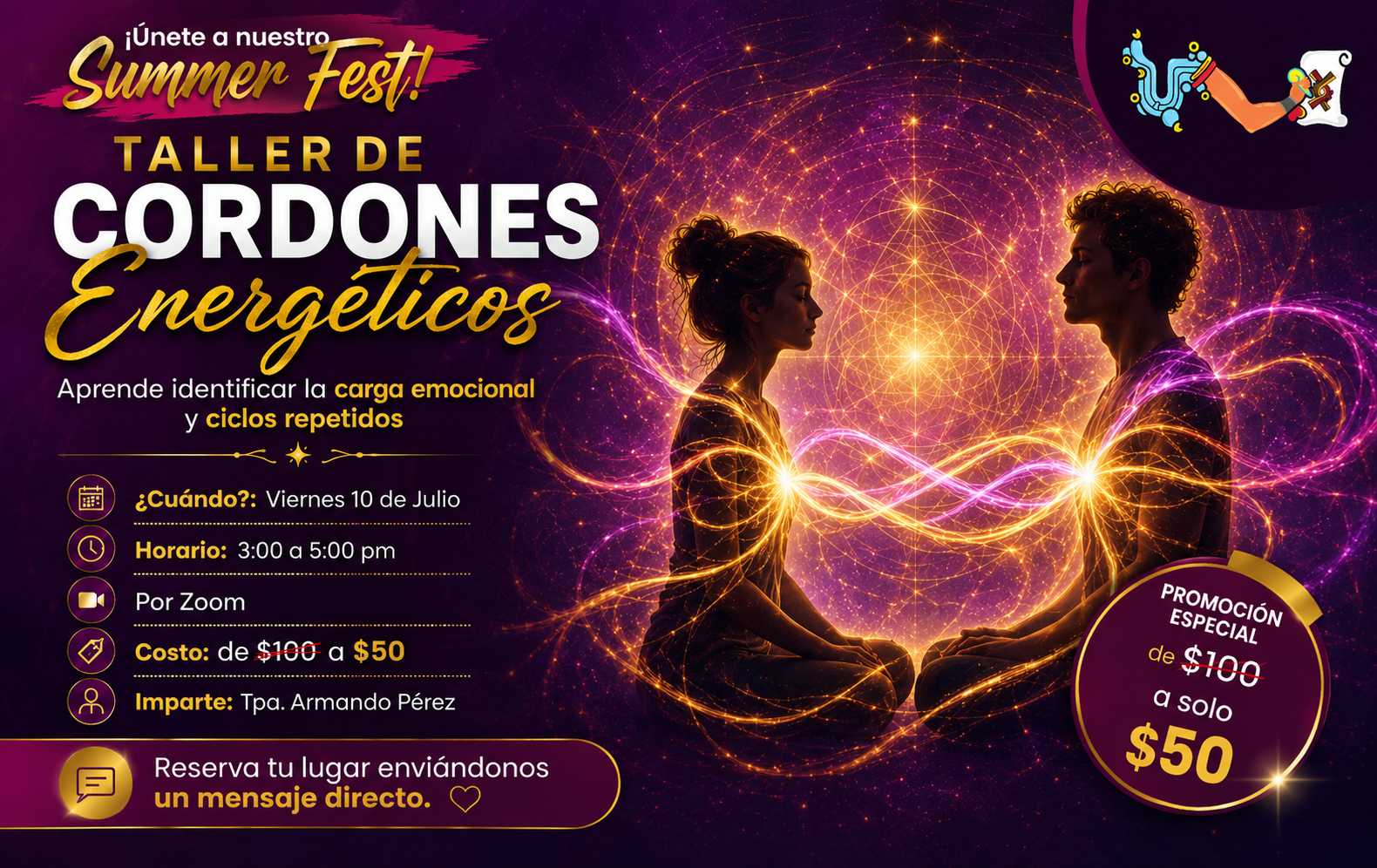 banner del curso: cordones energéticos 