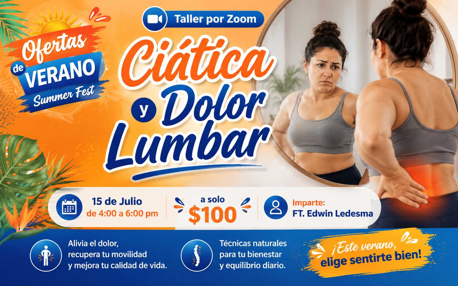 banner del curso: ciática y dolor lumbar