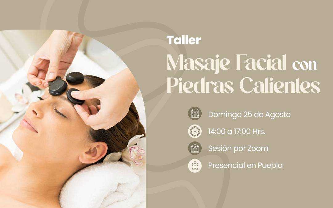 banner del curso: masaje facial con piedras calientes