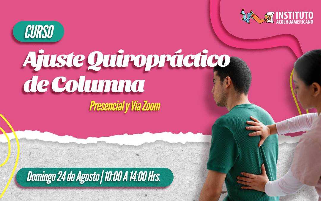 banner del curso: ajuste quiropráctico de columna